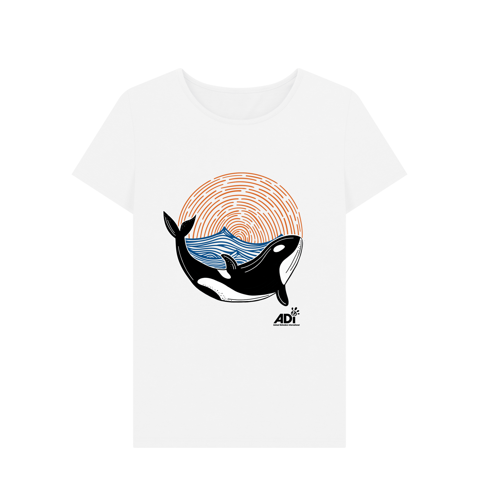 White Printed T-shirt Front