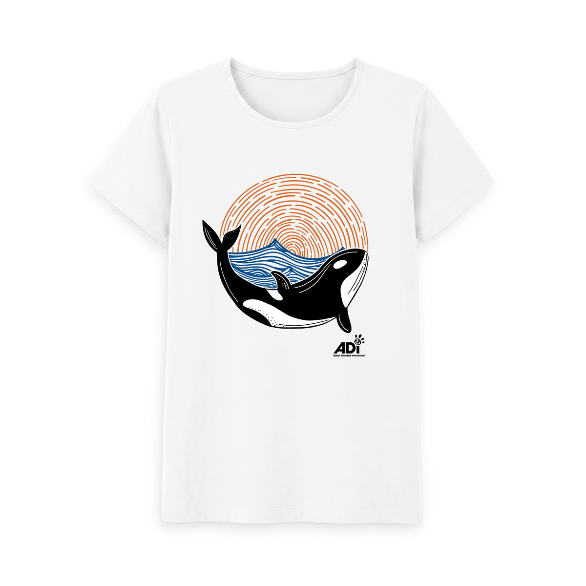 White Printed T-shirt Front