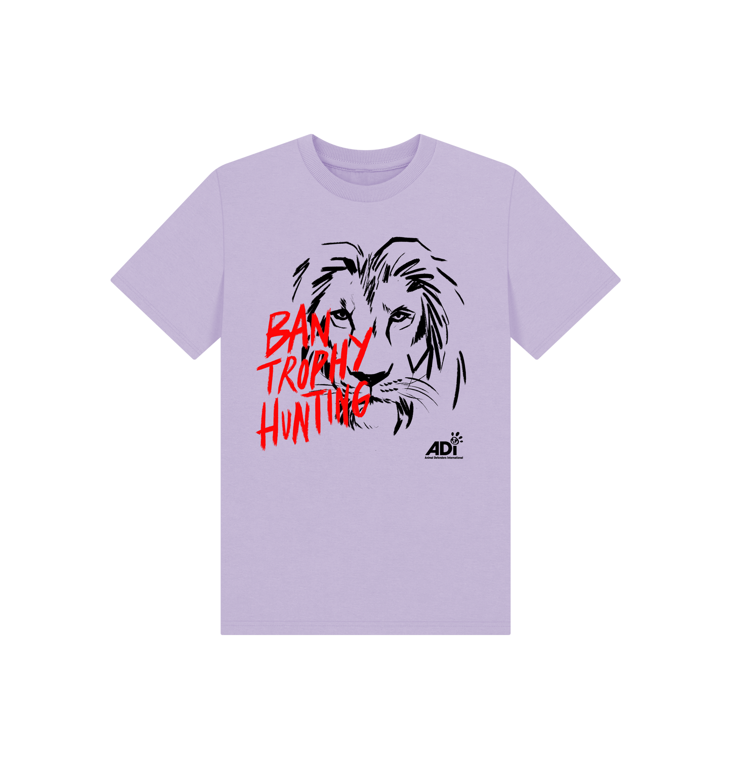 Soft Lilac Printed Kids T-Shirt Front