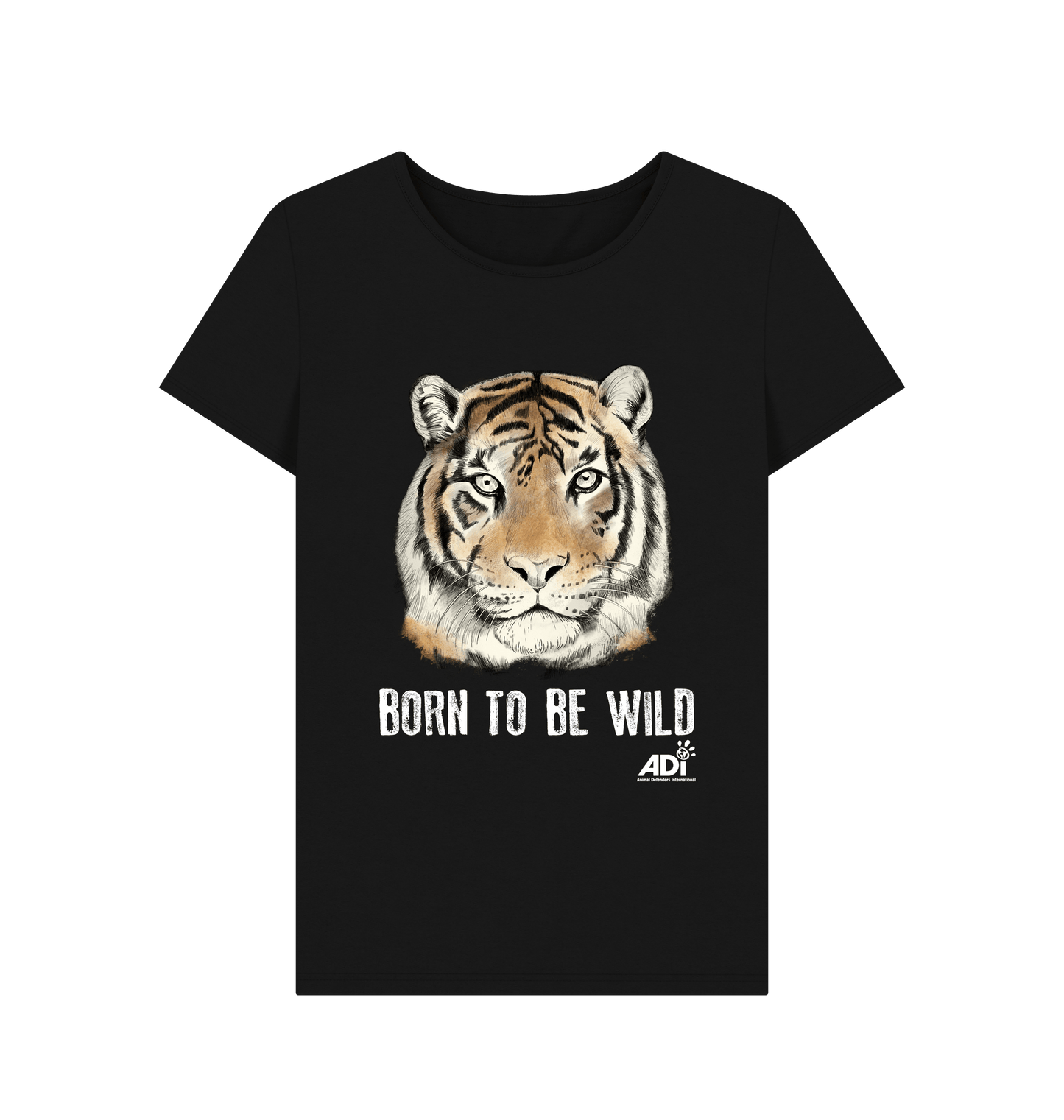 Black Printed T-shirt Front