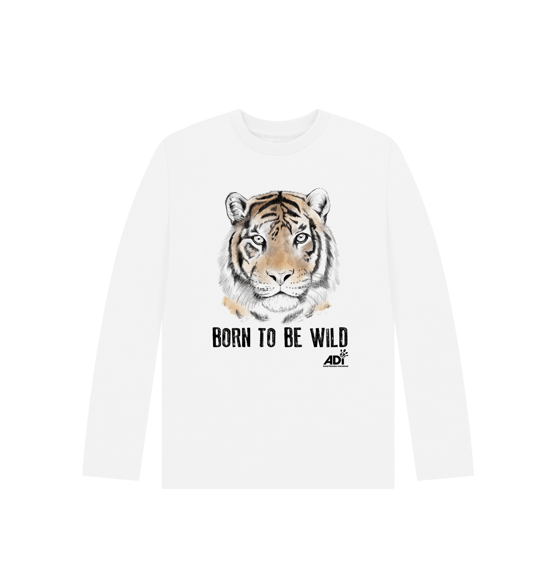 White Printed Kids T-Shirt Front