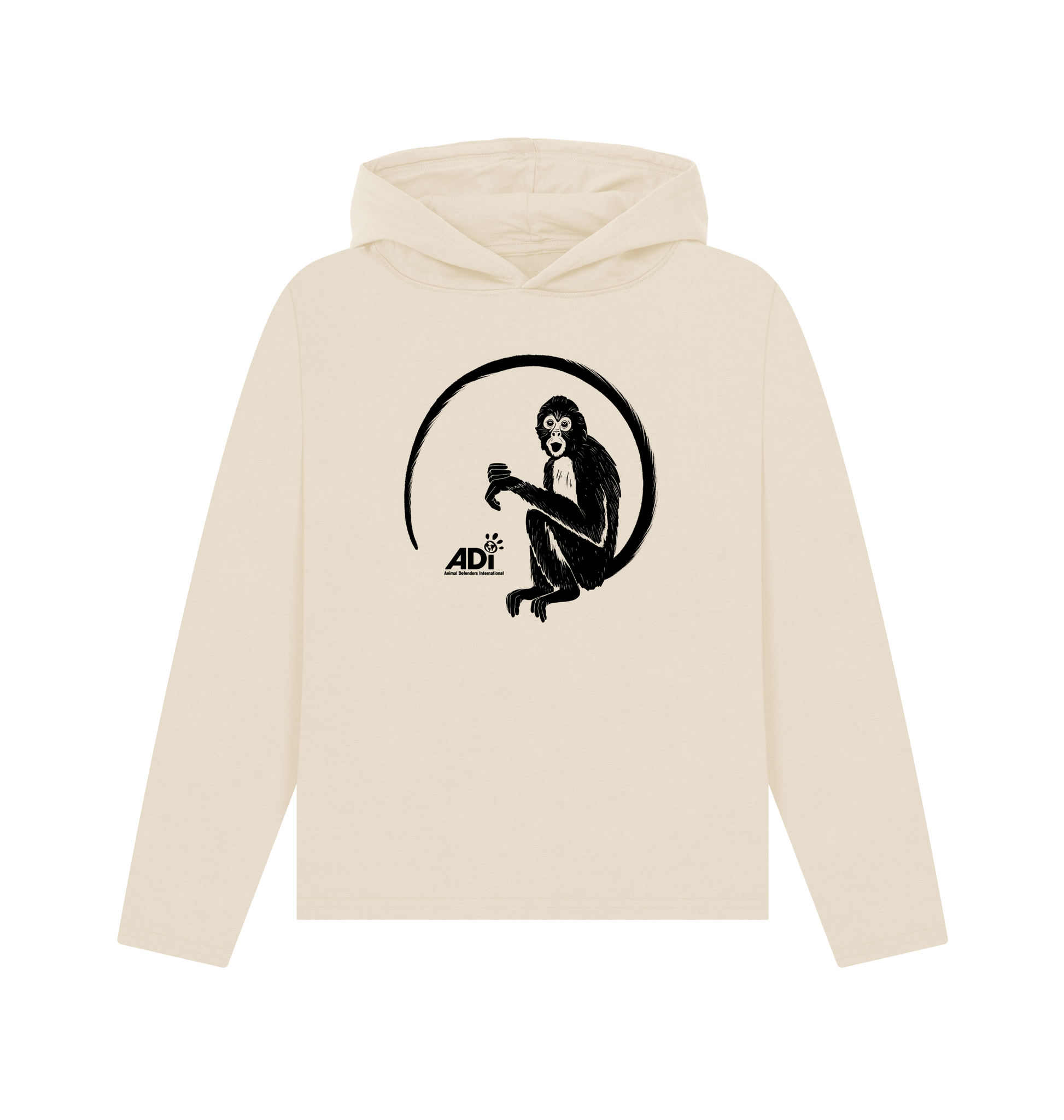 Oat Printed Hoody Front