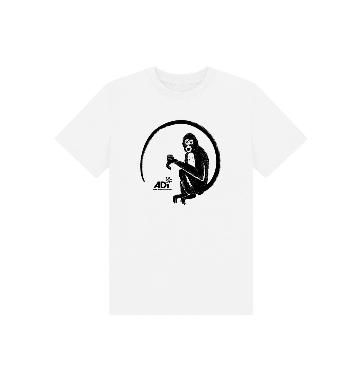 White Printed Kids T-Shirt Front