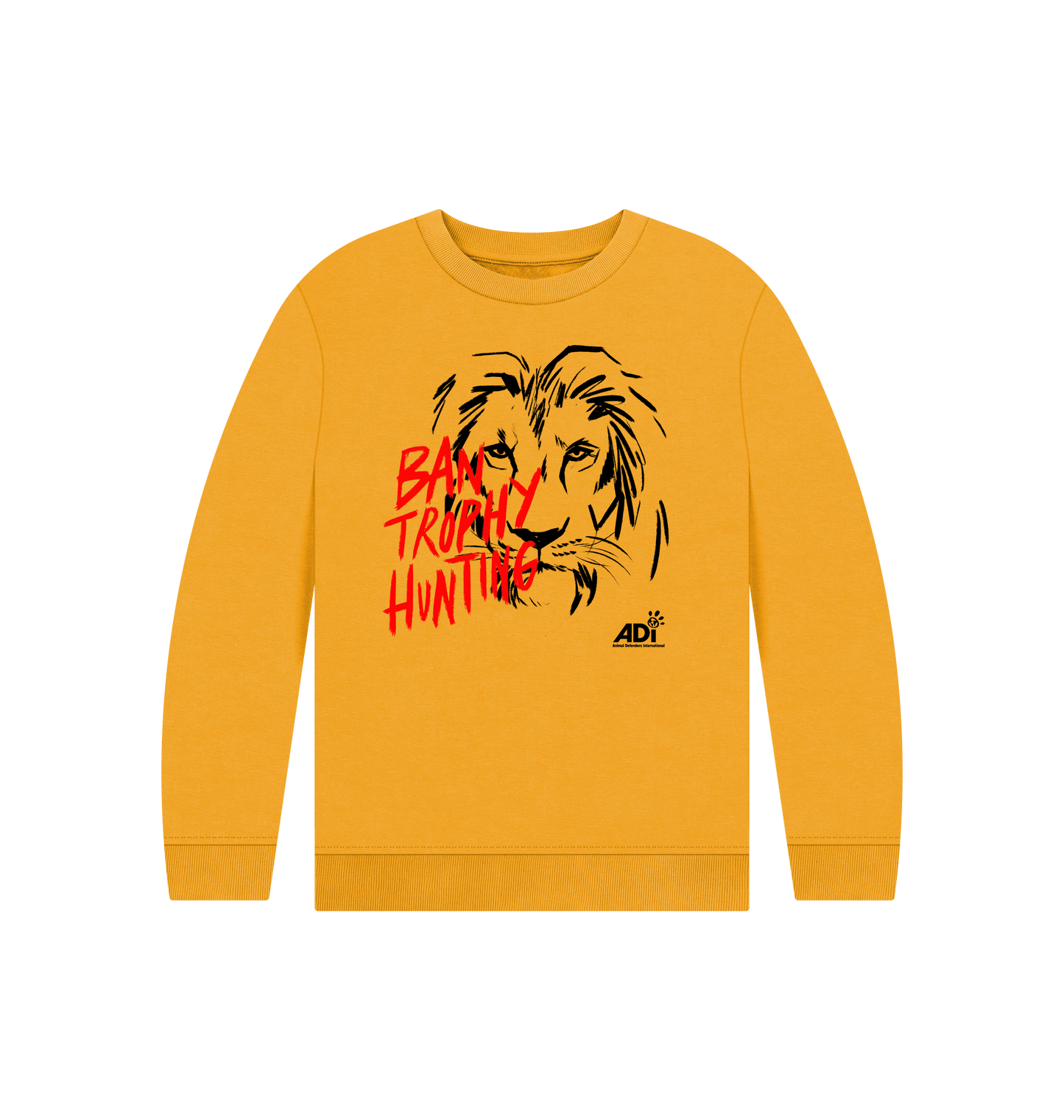 Mustard Printed Kids Jumper Front