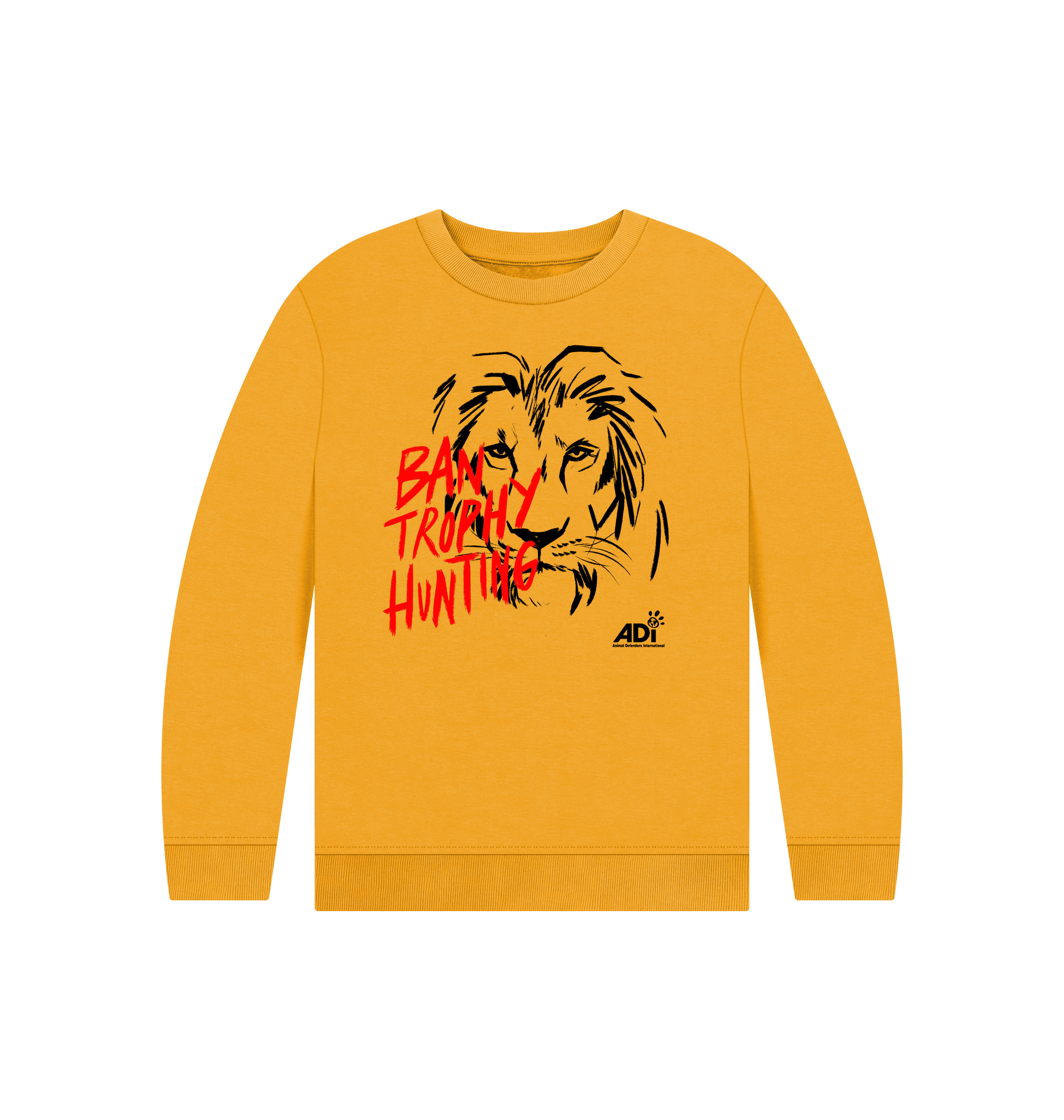 Mustard Printed Kids Jumper Front