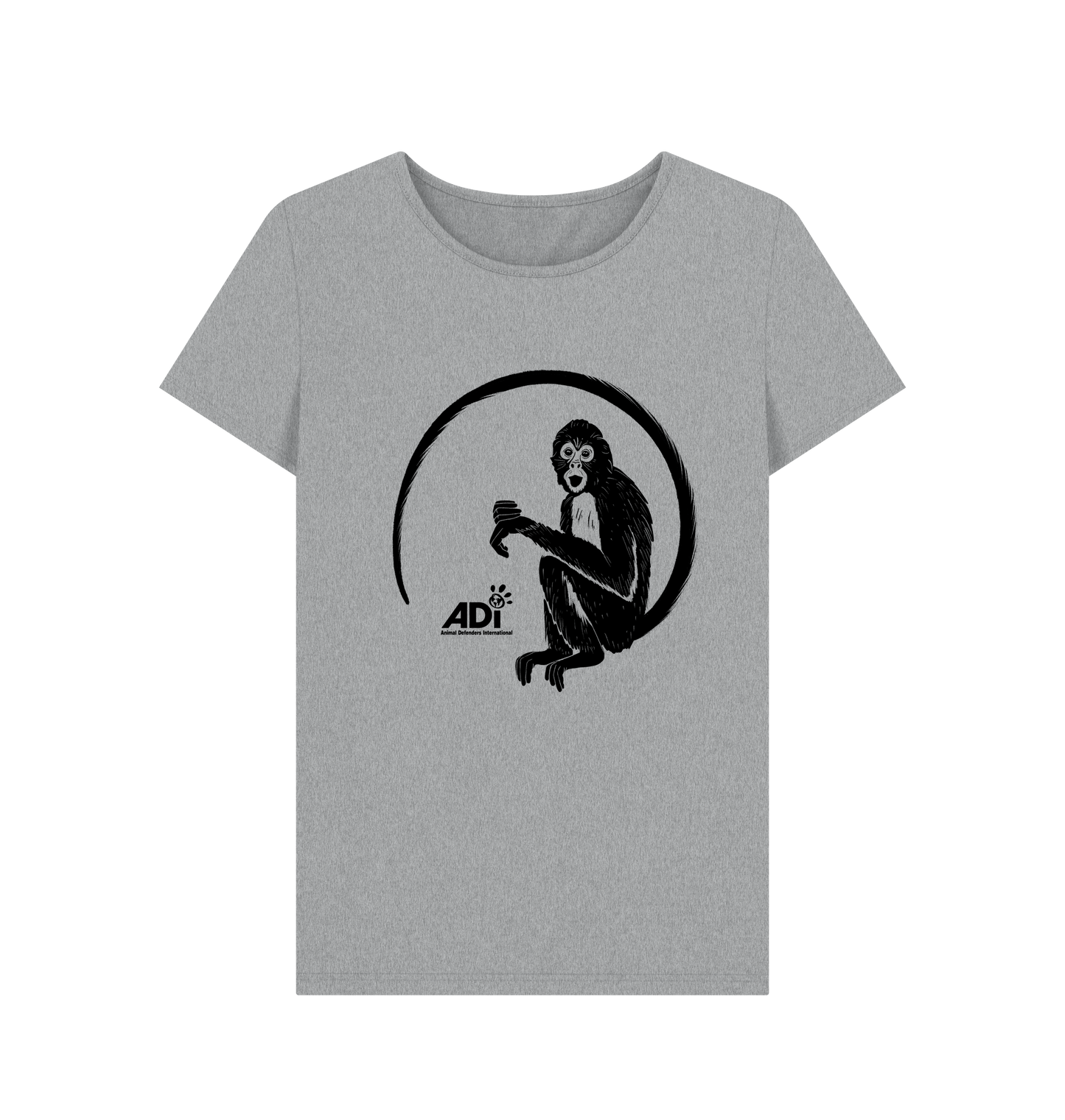 Athletic Grey Printed T-shirt Front