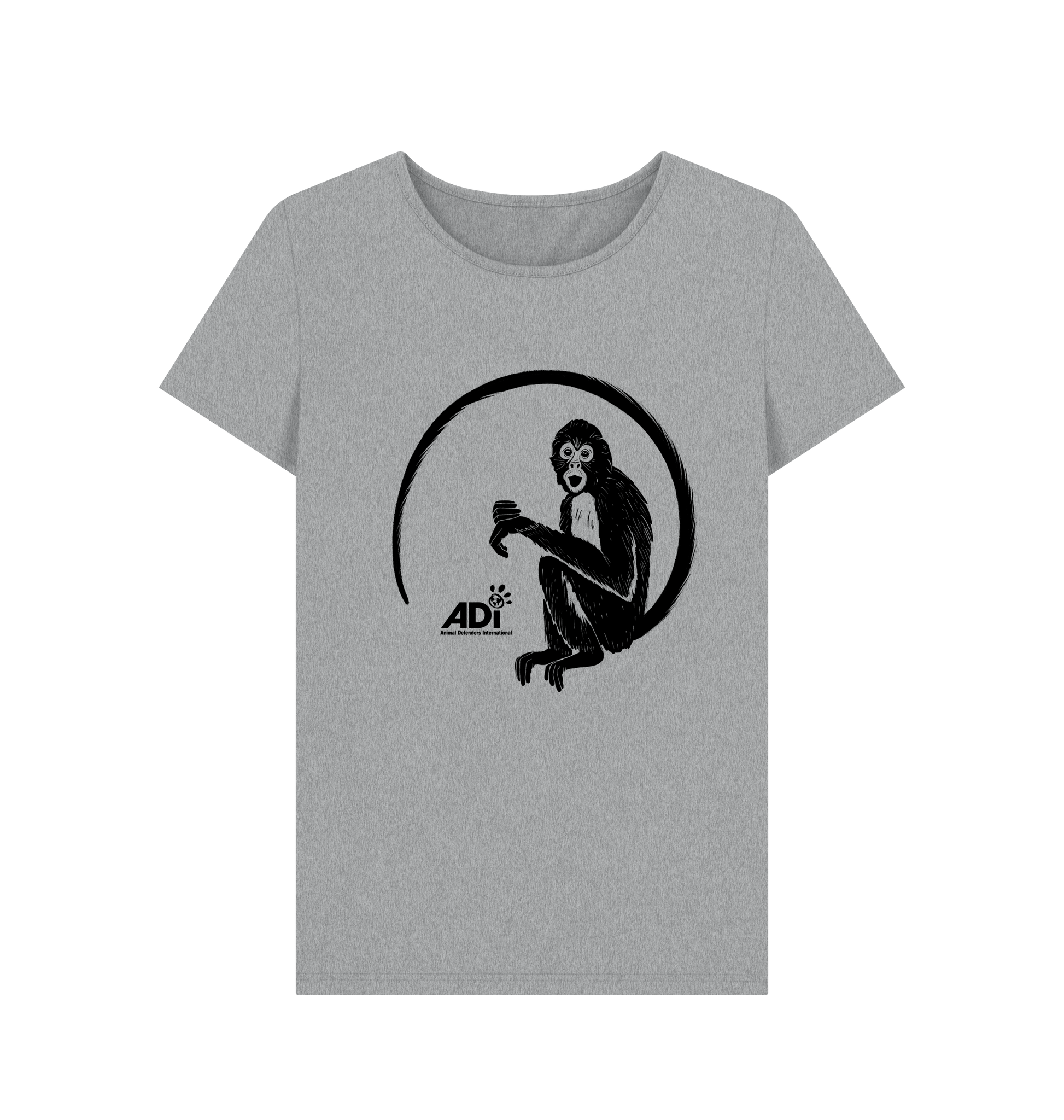 Athletic Grey Printed T-shirt Front