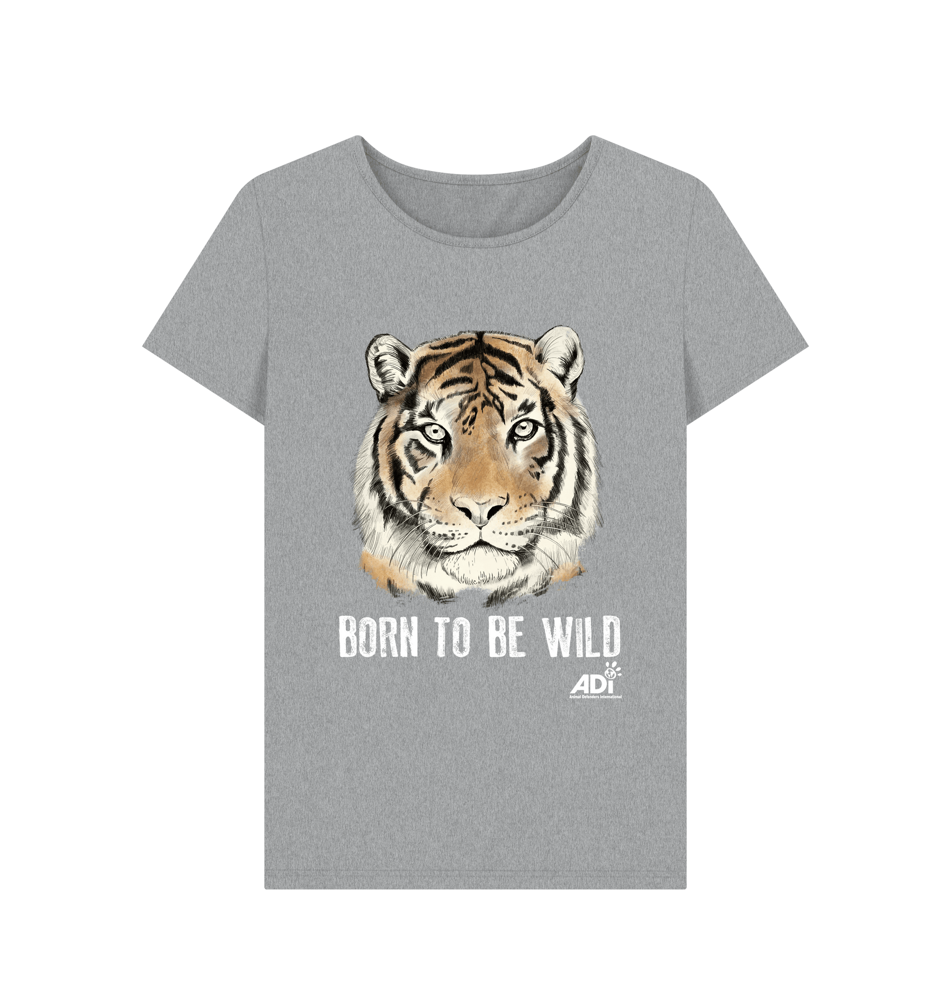Athletic Grey Printed T-shirt Front