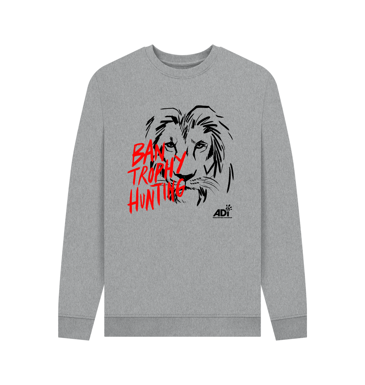 Light Heather Printed Sweater Front