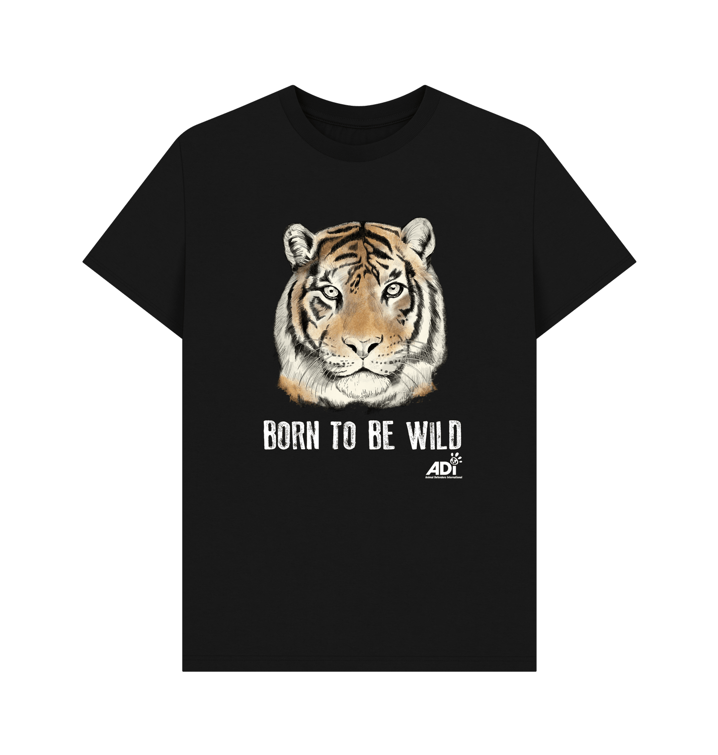 Black Printed T-shirt Front