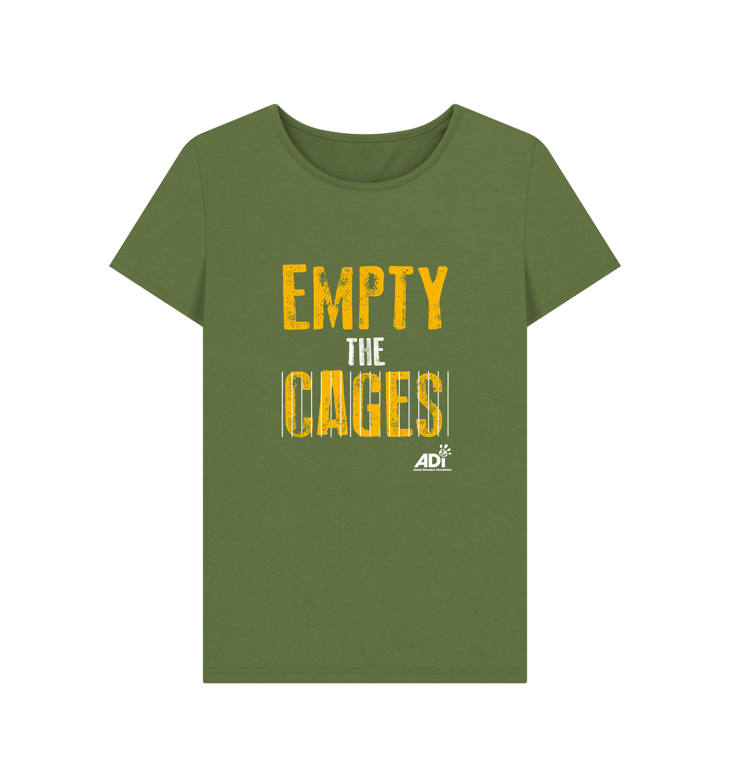 Khaki Printed T-shirt Front