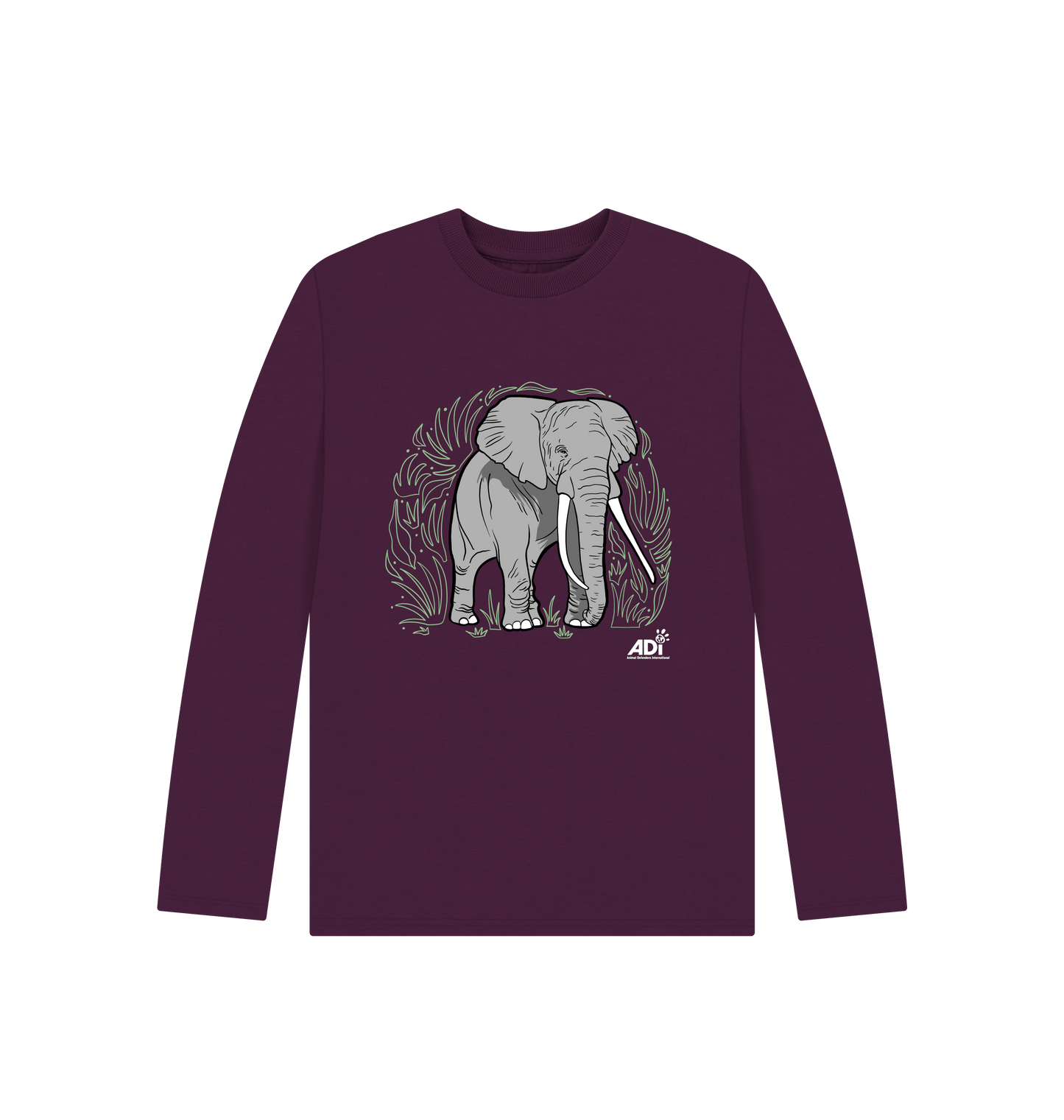 Purple Printed Kids T-Shirt Front