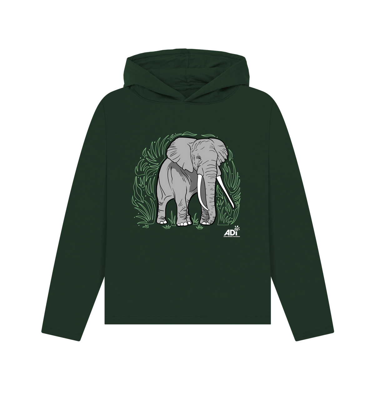 Evergreen Printed Hoody Front