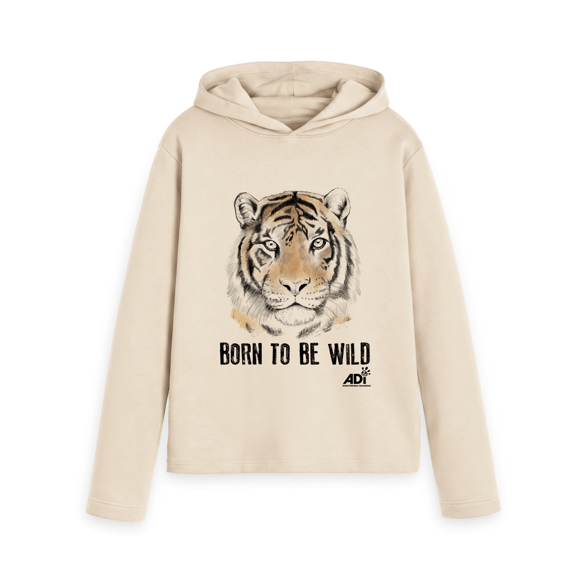 Oat Printed Hoody Front