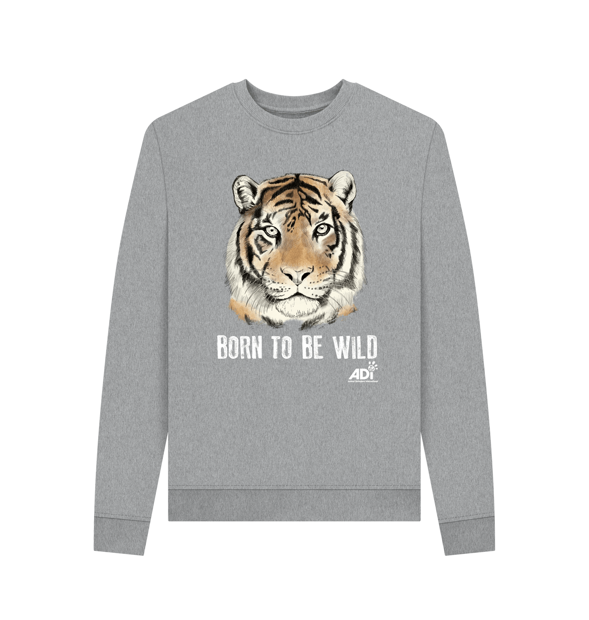 Light Heather Printed Sweater Front