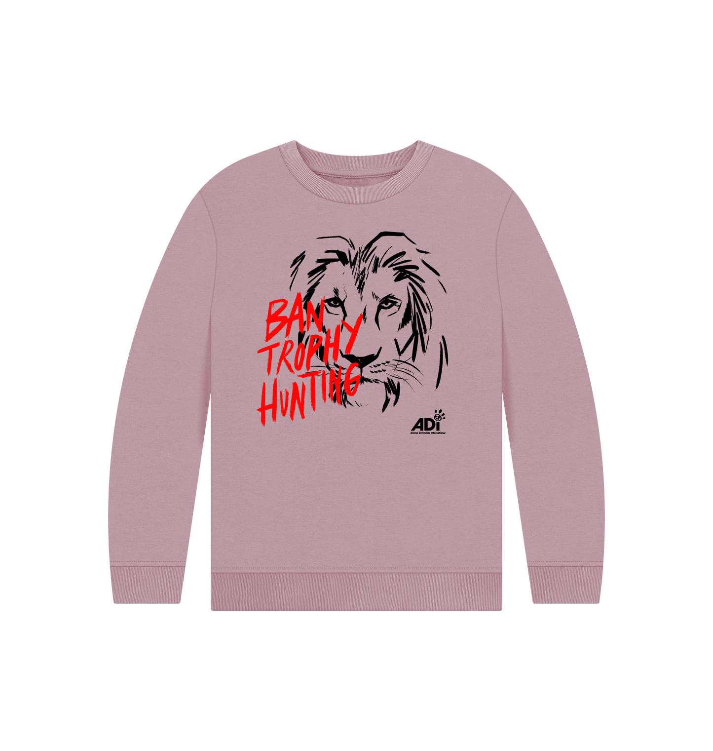 Mauve Printed Kids Jumper Front