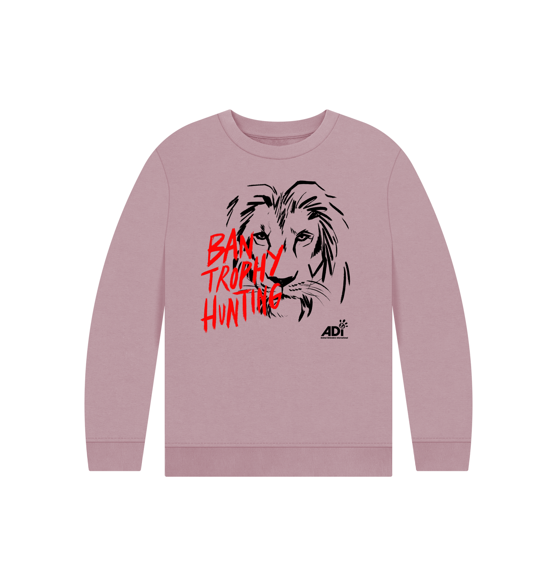 Mauve Printed Kids Jumper Front