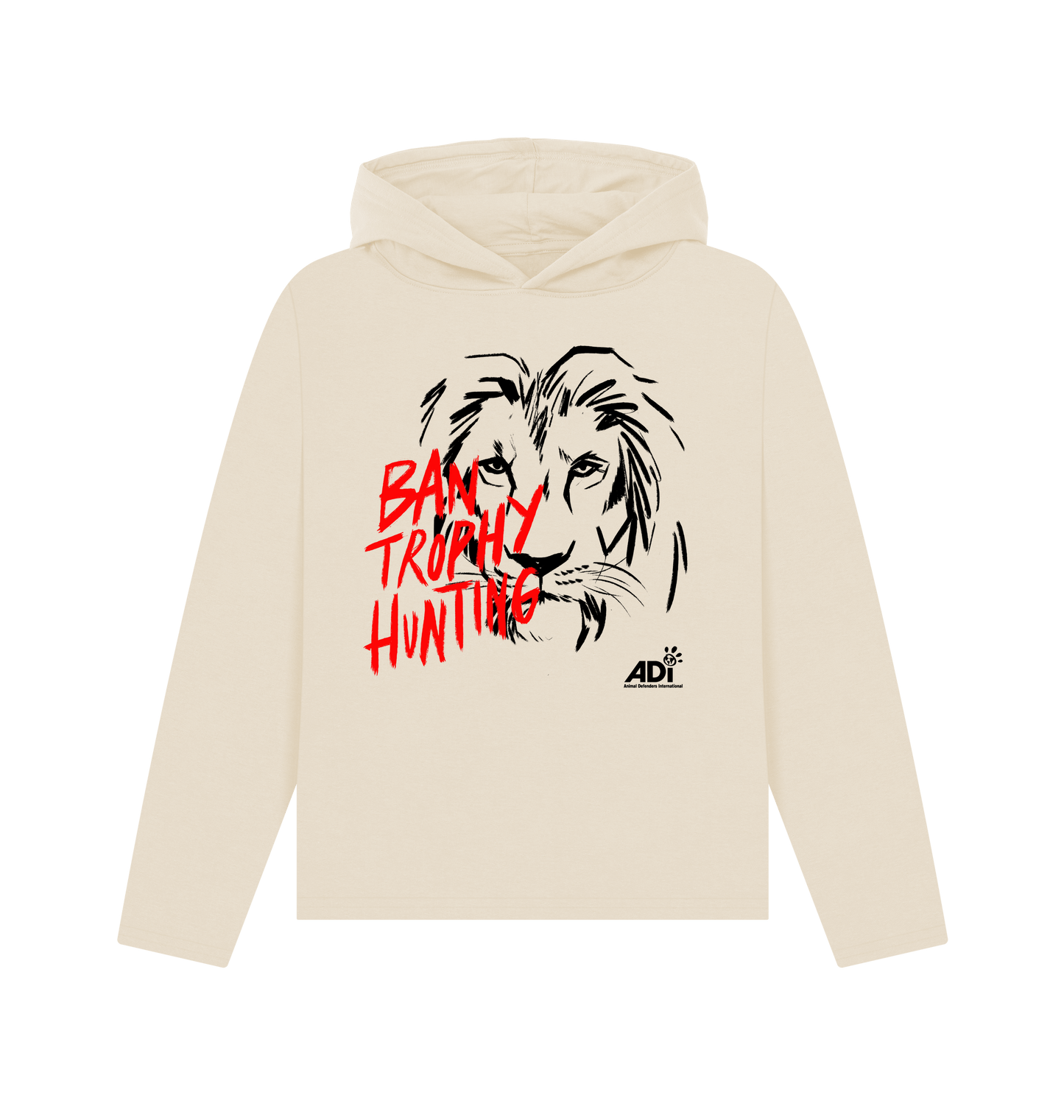 Oat Printed Hoody Front