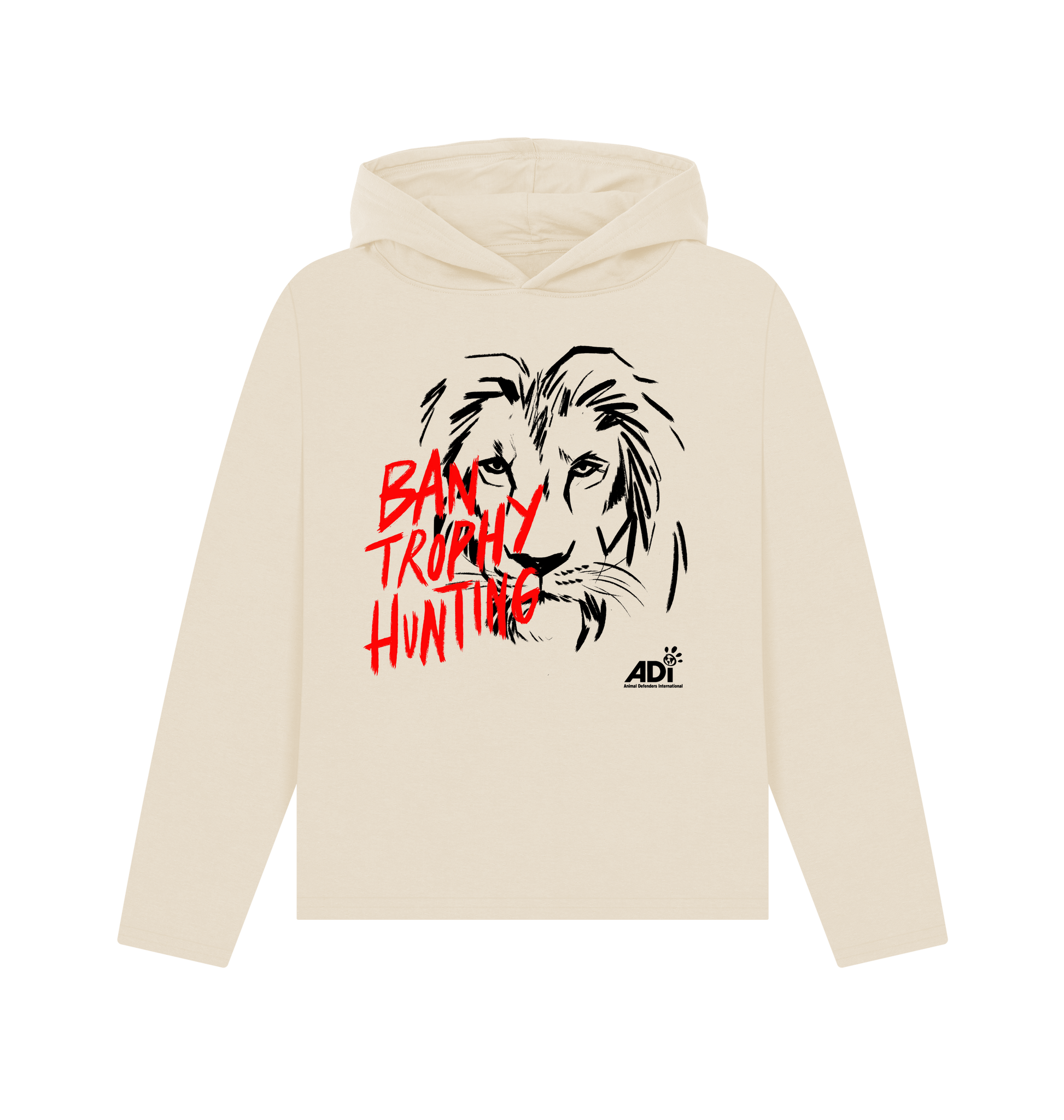 Oat Printed Hoody Front
