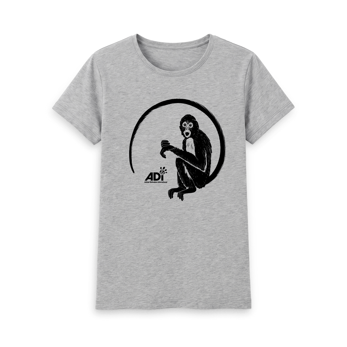 Athletic Grey Printed T-shirt Front