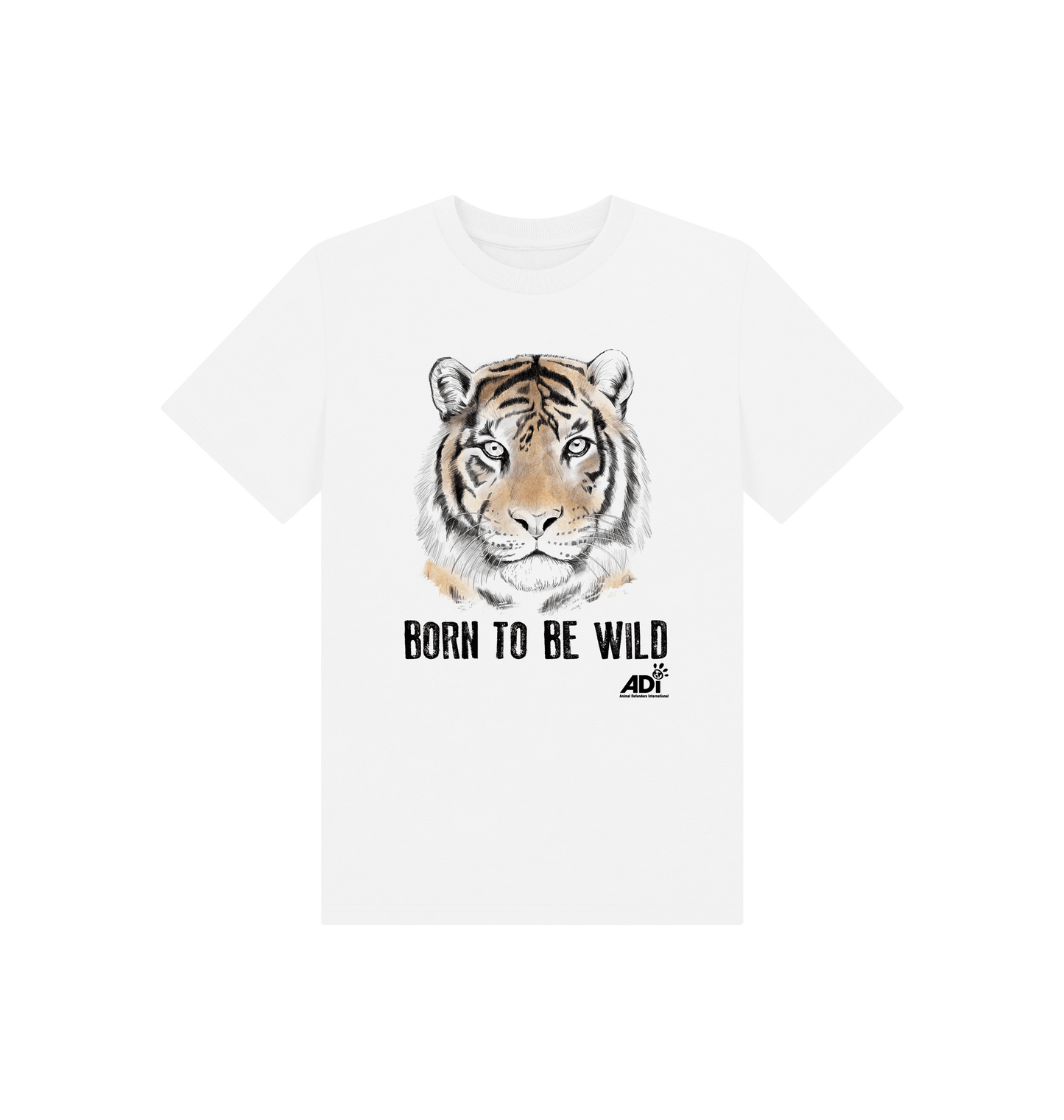 White Printed Kids T-Shirt Front