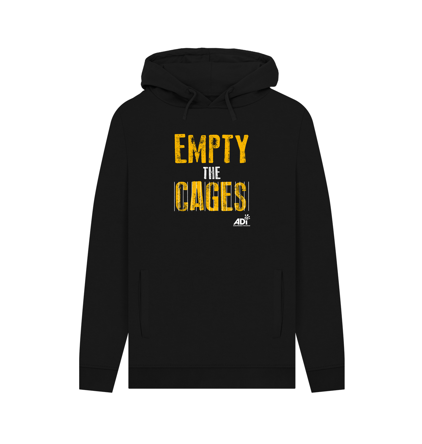 Black Printed Hoody Front
