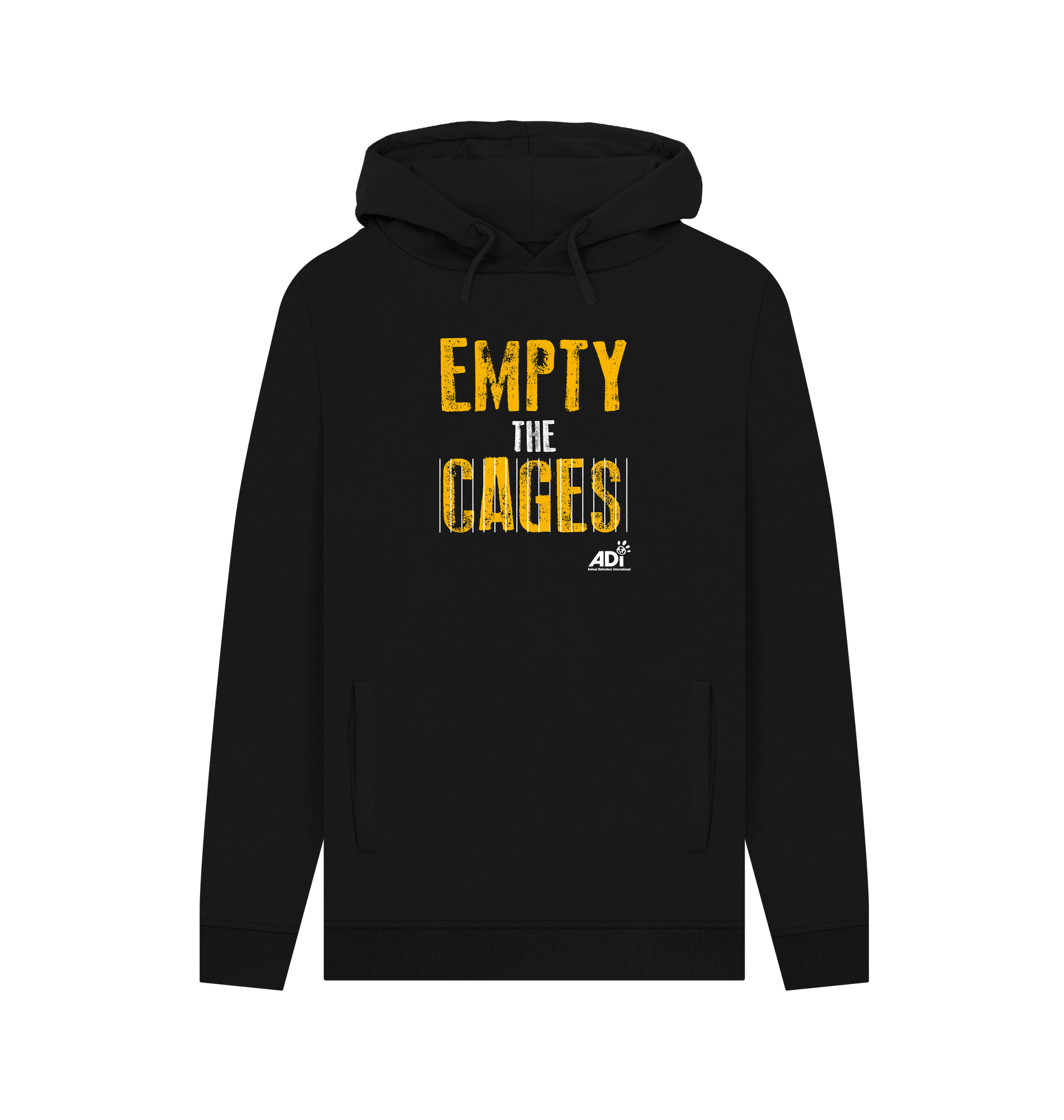 Black Printed Hoody Front