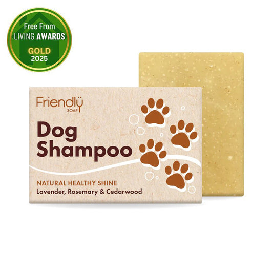 Friendly dog shampoo bar