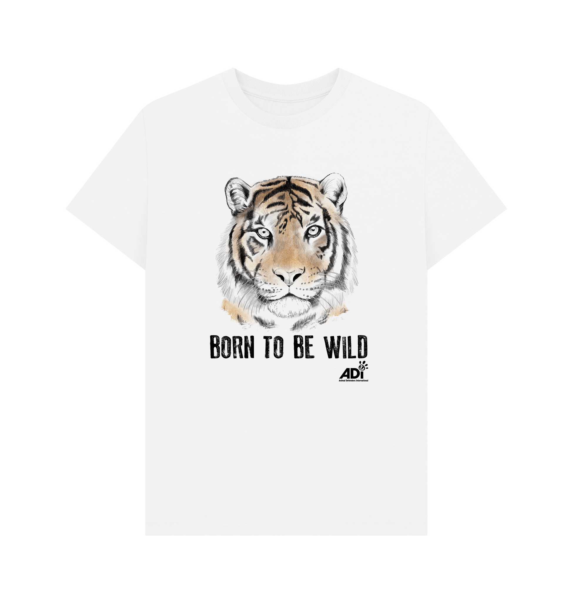 White Printed T-shirt Front