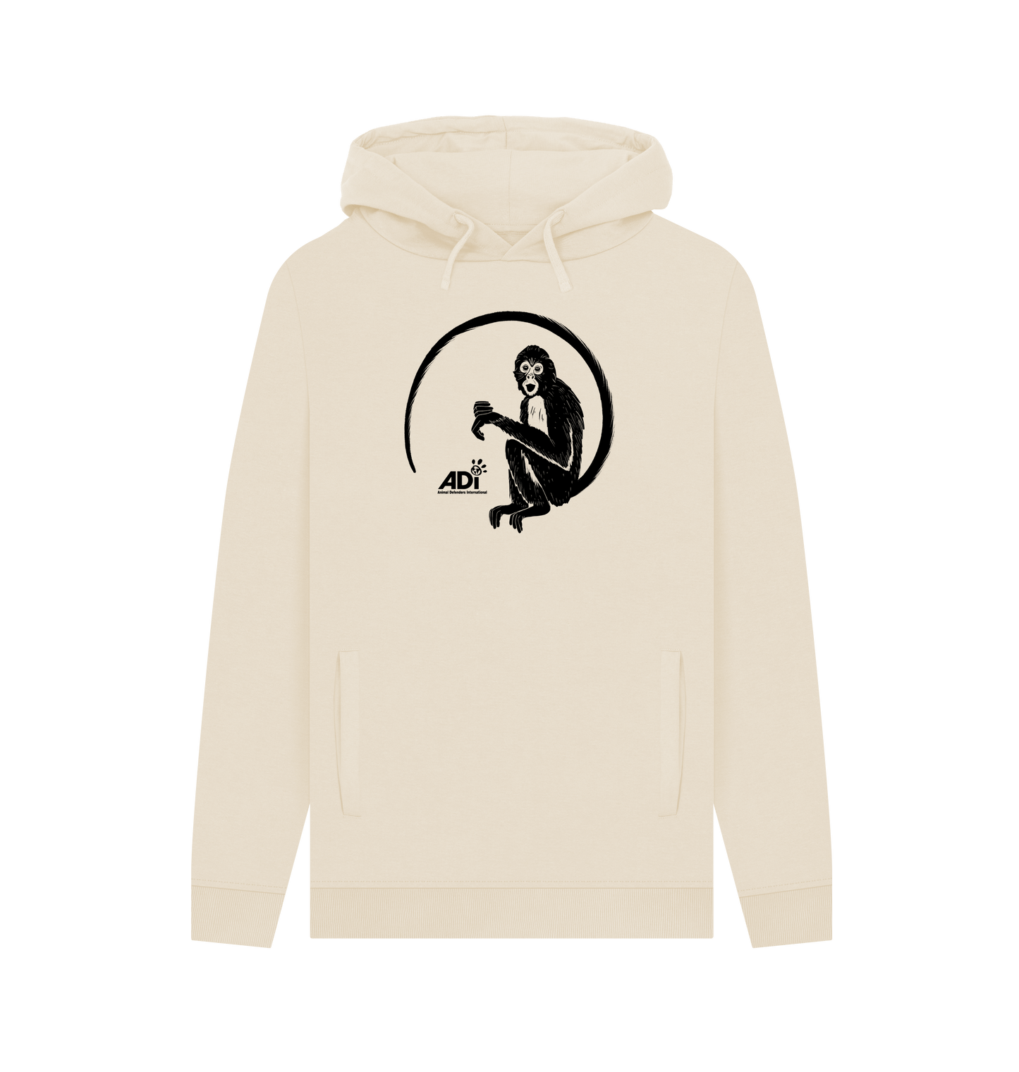 Oat Printed Hoody Front