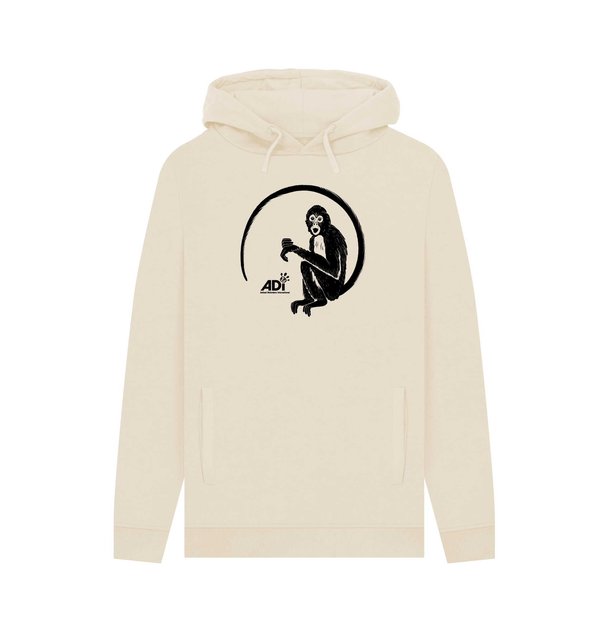 Oat Printed Hoody Front