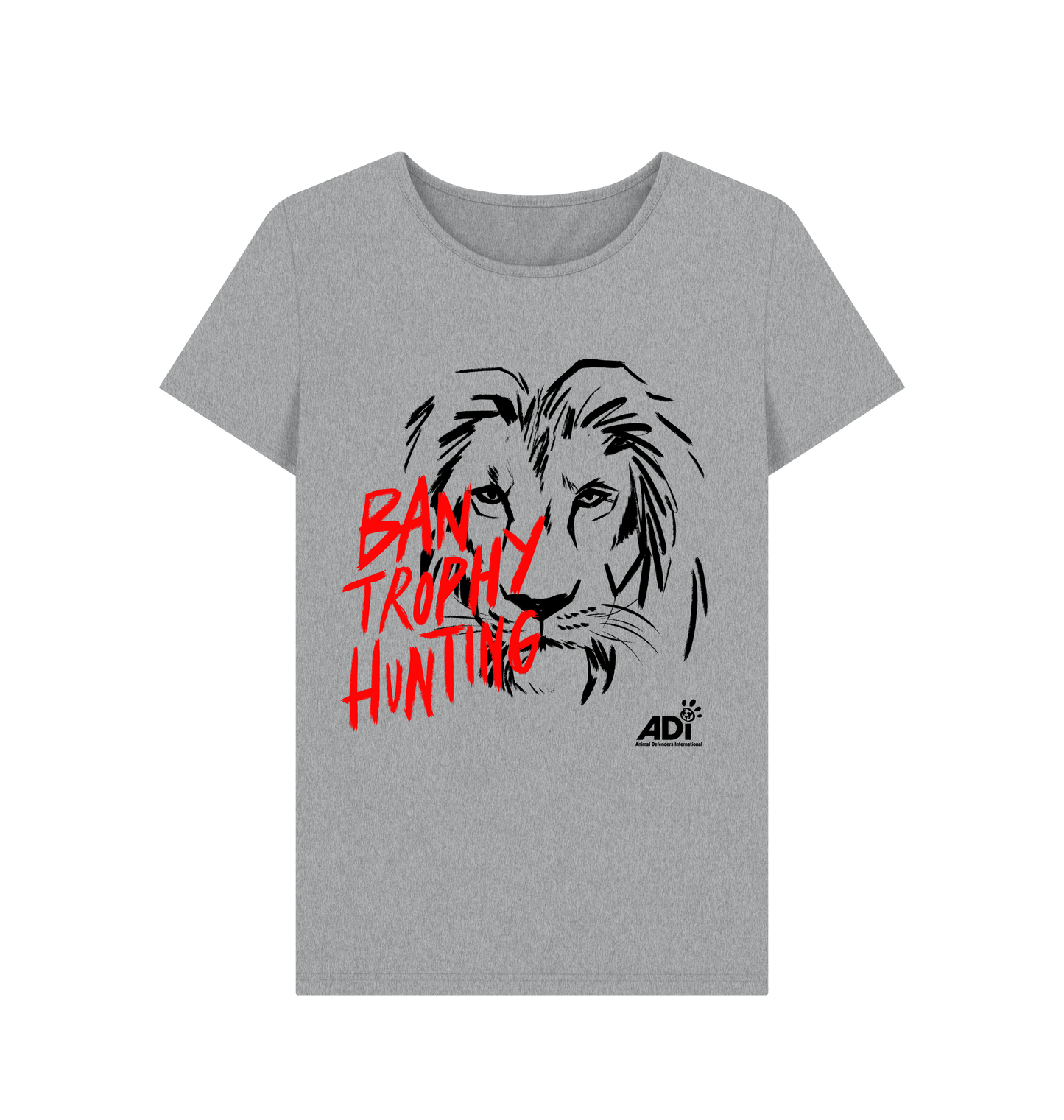 Athletic Grey Printed T-shirt Front