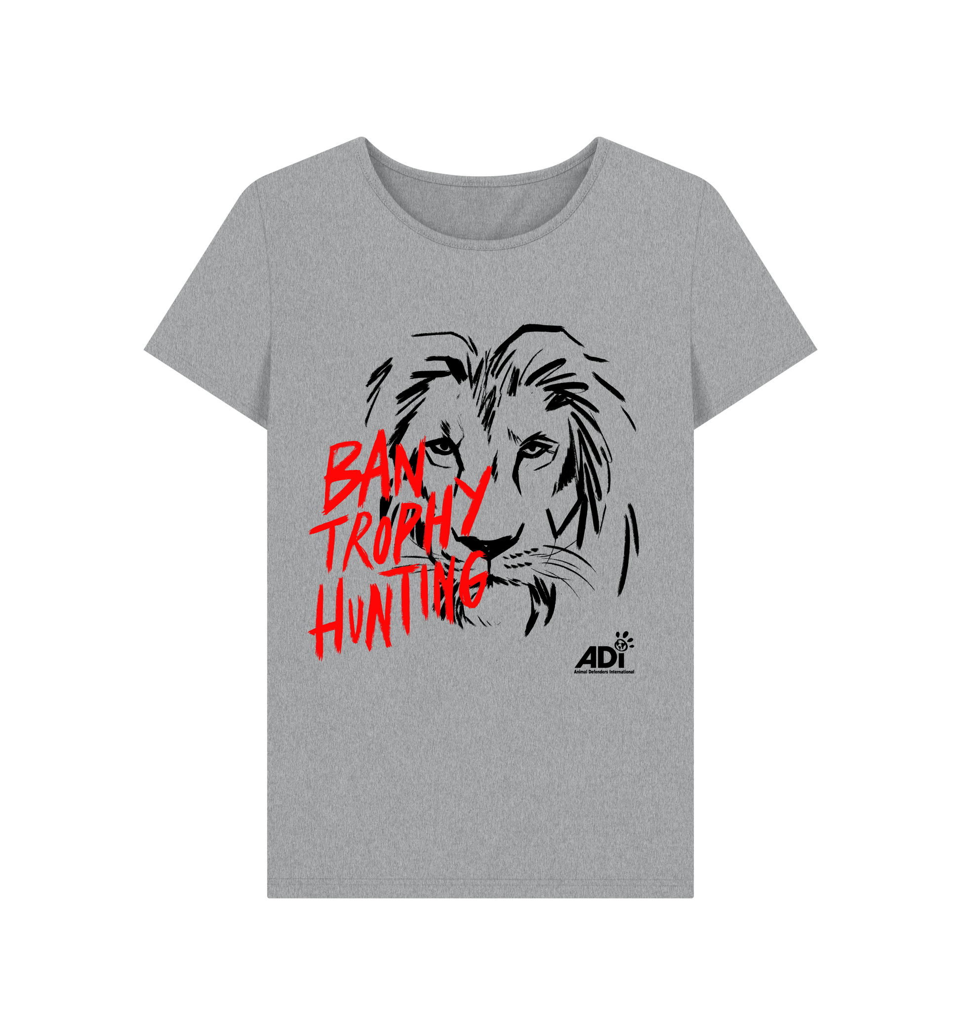 Athletic Grey Printed T-shirt Front