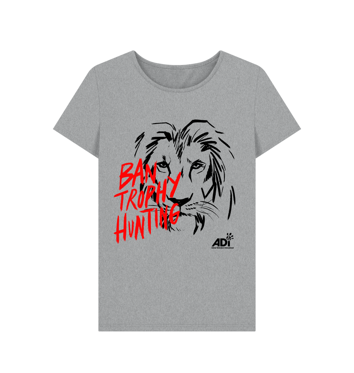 Athletic Grey Printed T-shirt Front