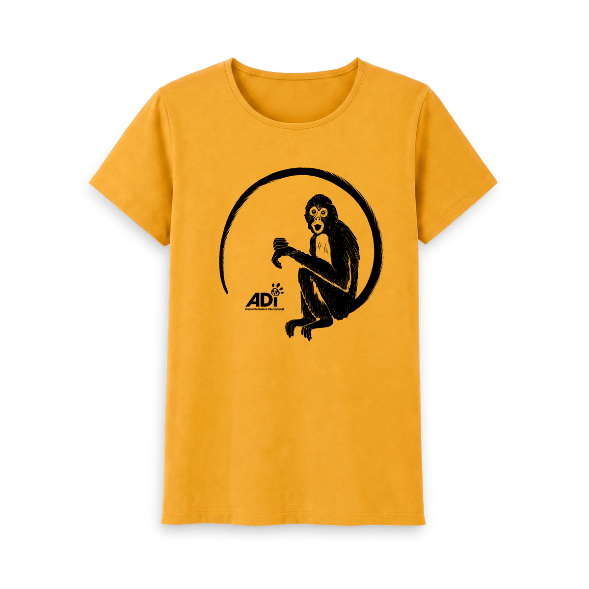 Mustard Printed T-shirt Front
