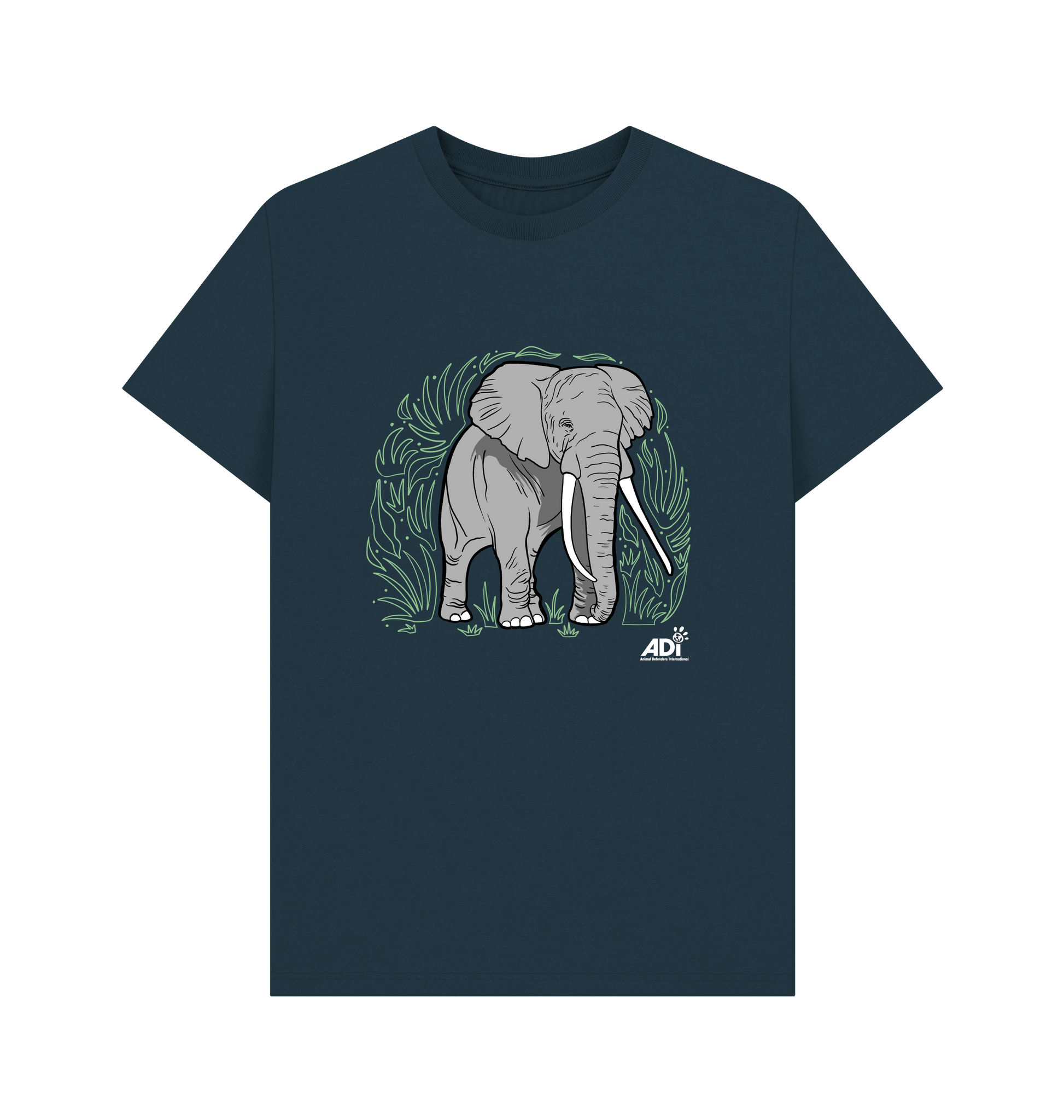 Denim Blue Printed T-shirt Front
