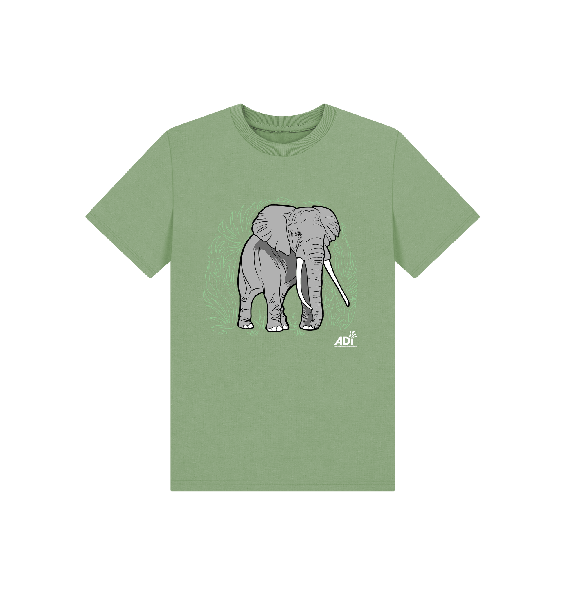 Sage Printed Kids T-Shirt Front