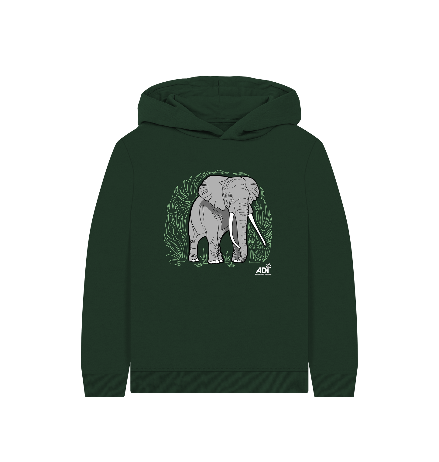 Evergreen Printed Kids Hoodie Front