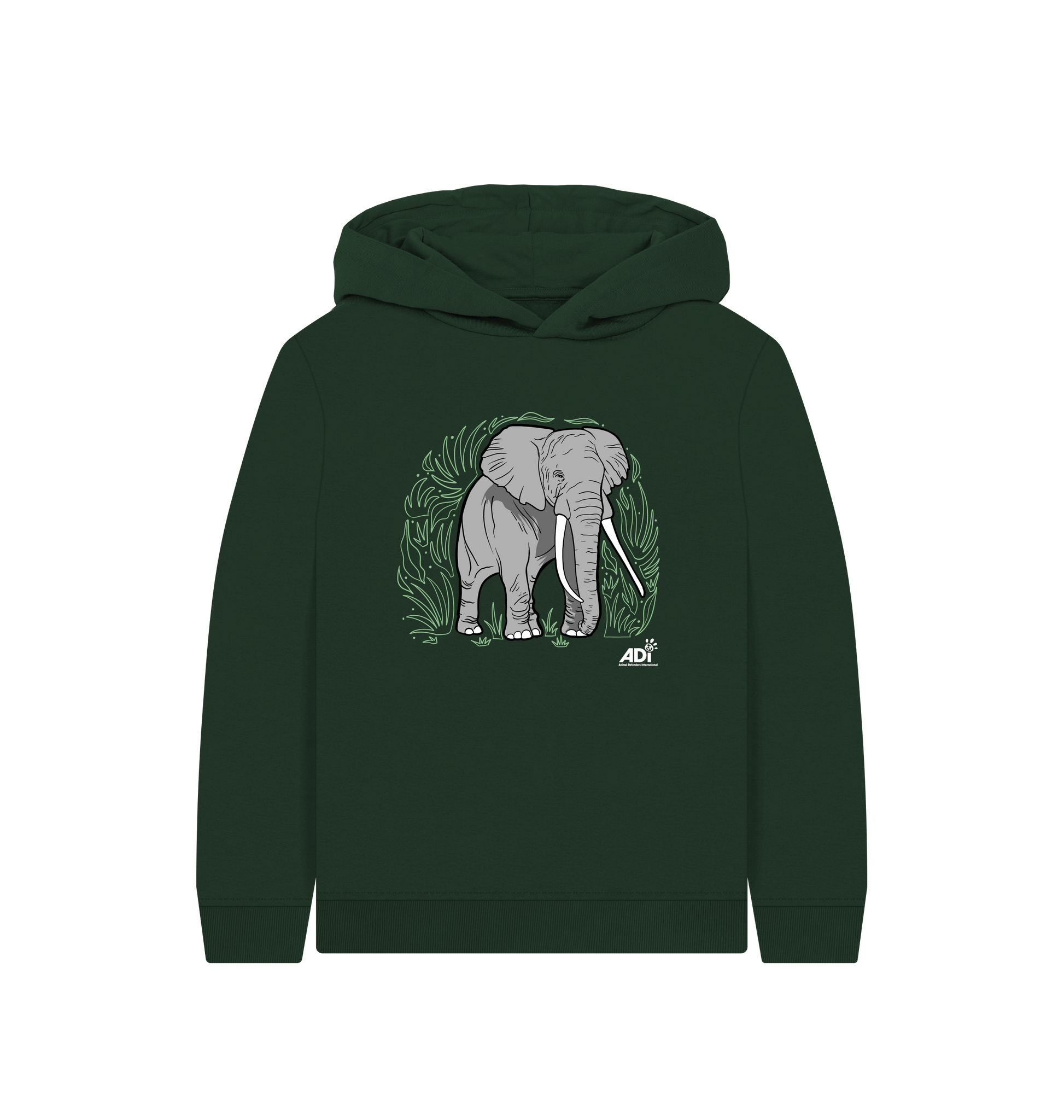 Evergreen Printed Kids Hoodie Front
