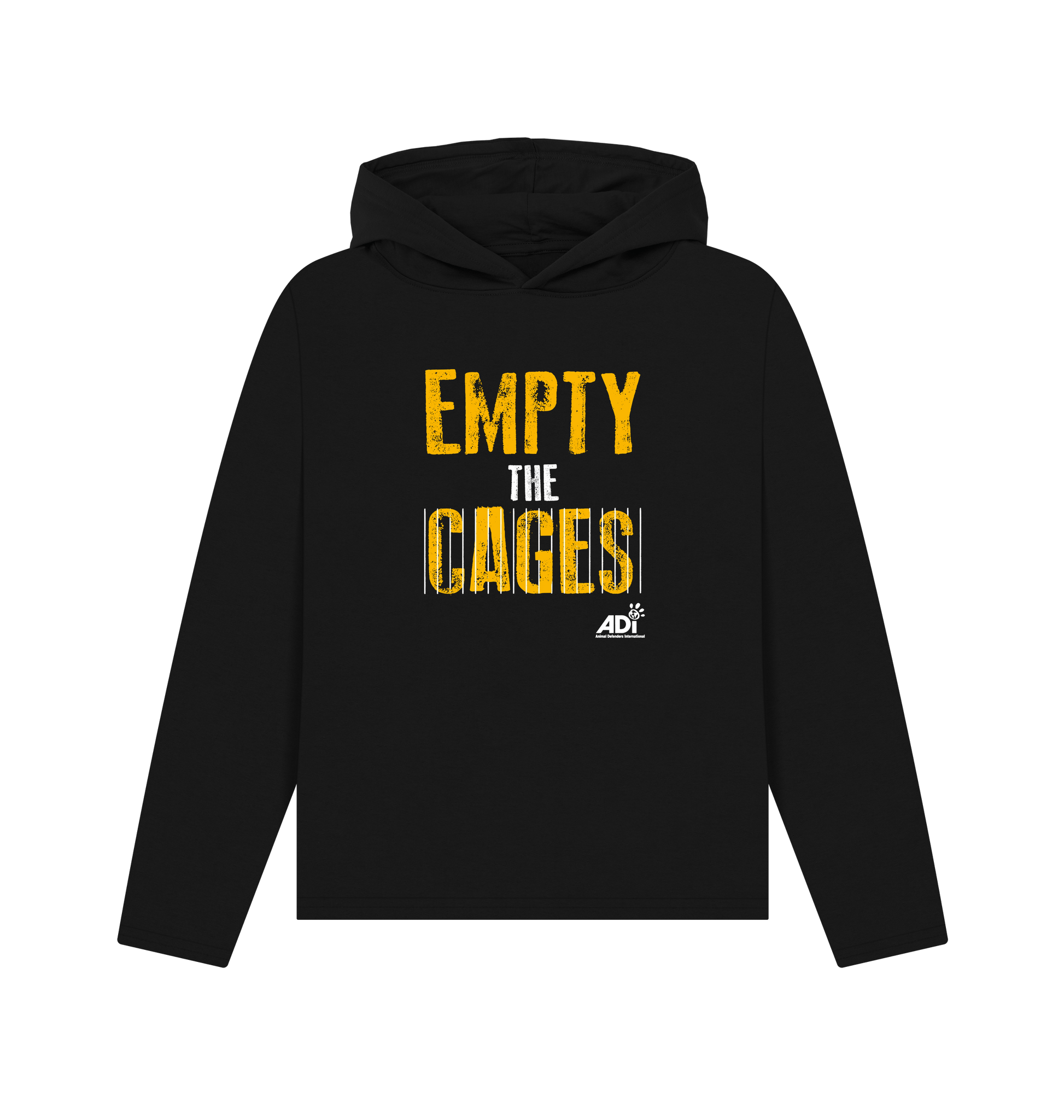 Black Printed Hoody Front