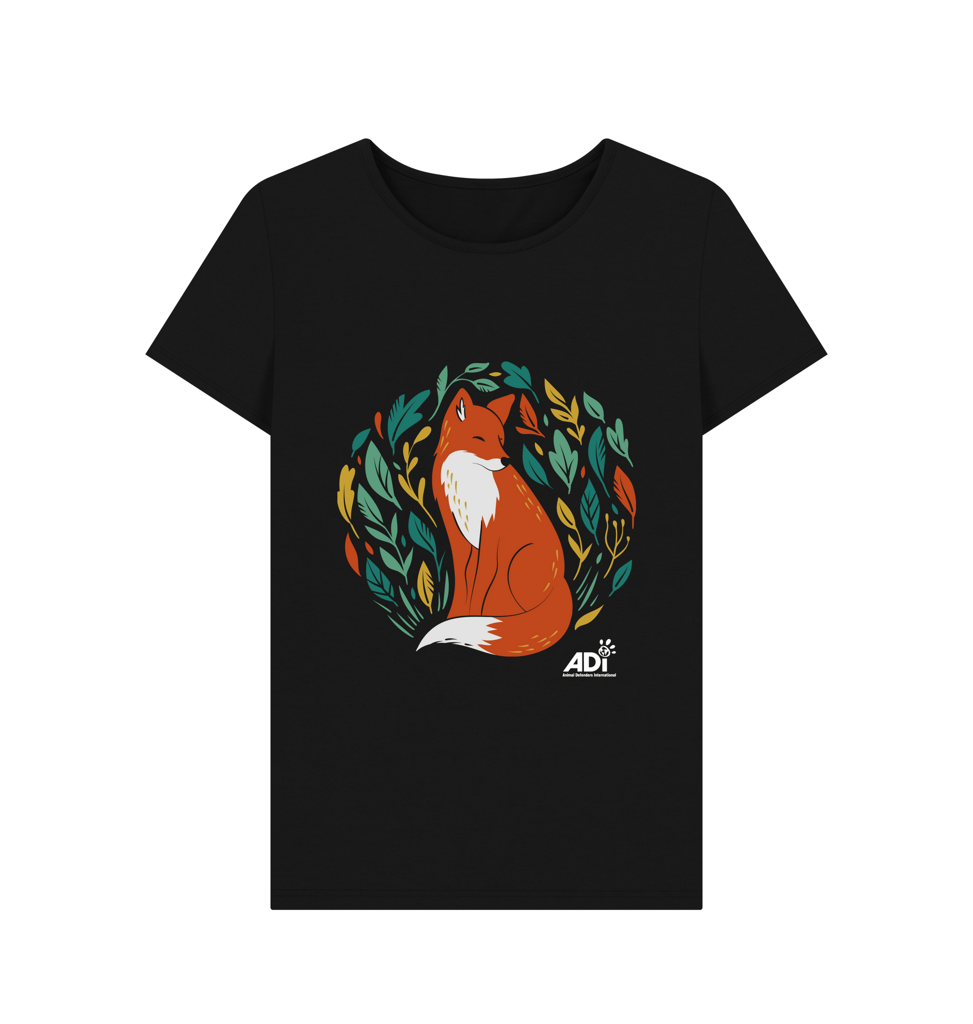 Black Printed T-shirt Front