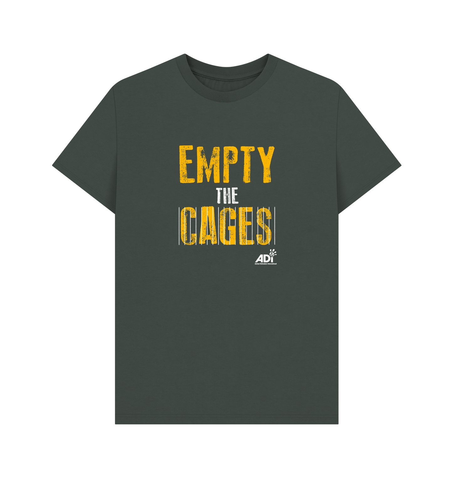 Dark Grey Printed T-shirt Front