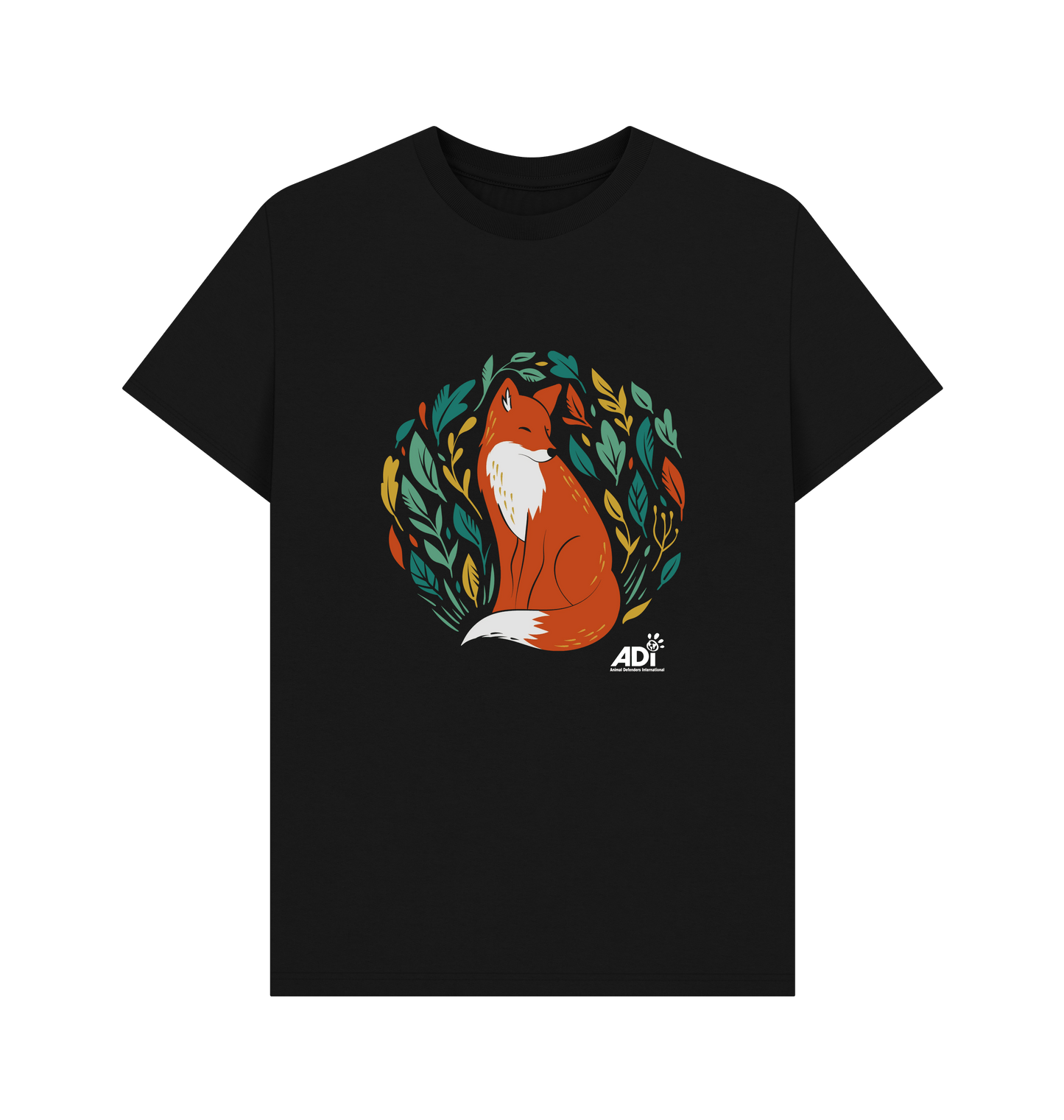 Black Printed T-shirt Front