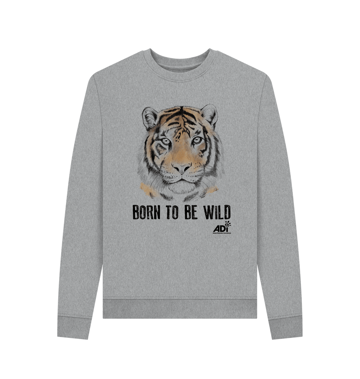 Light Heather Printed Sweater Front