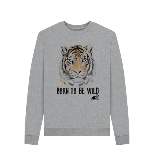 Light Heather Printed Sweater Front