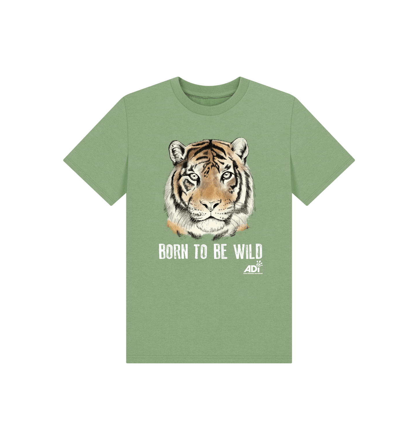 Sage Printed Kids T-Shirt Front