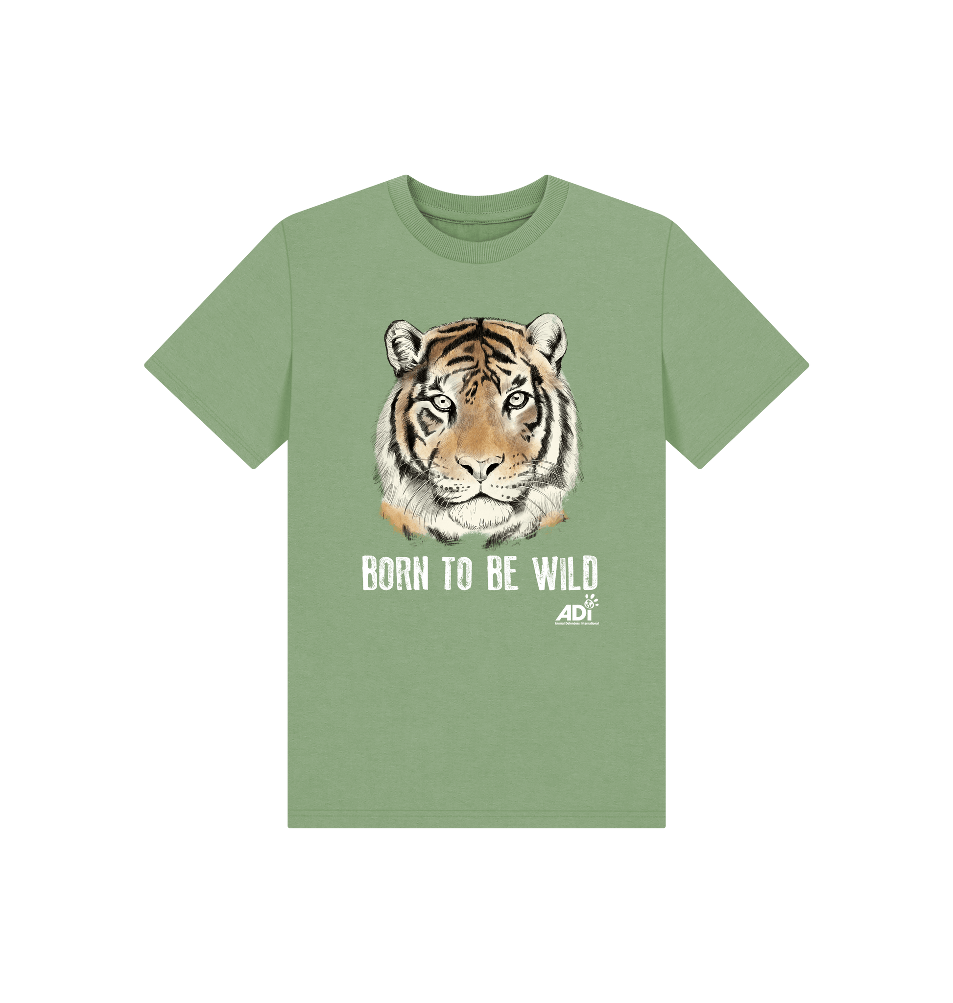 Sage Printed Kids T-Shirt Front