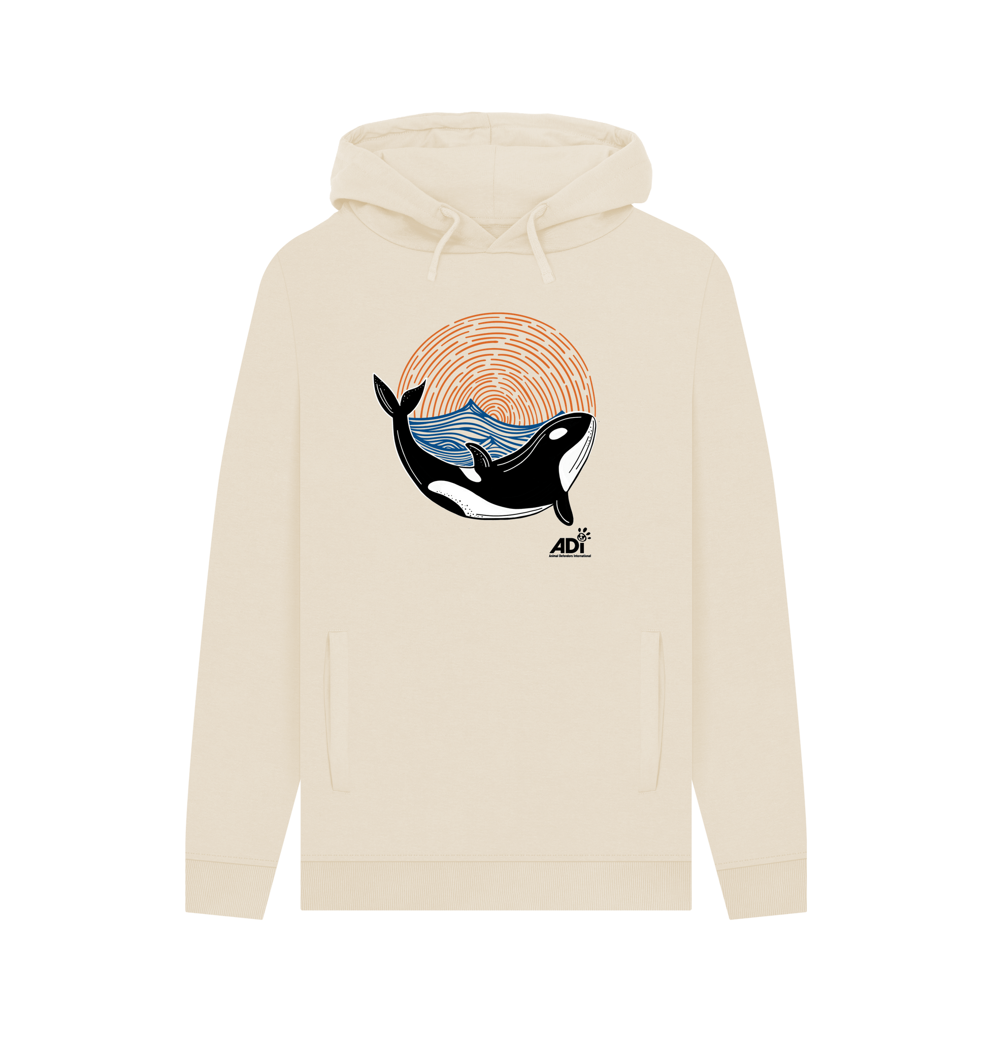 Oat Printed Hoody Front