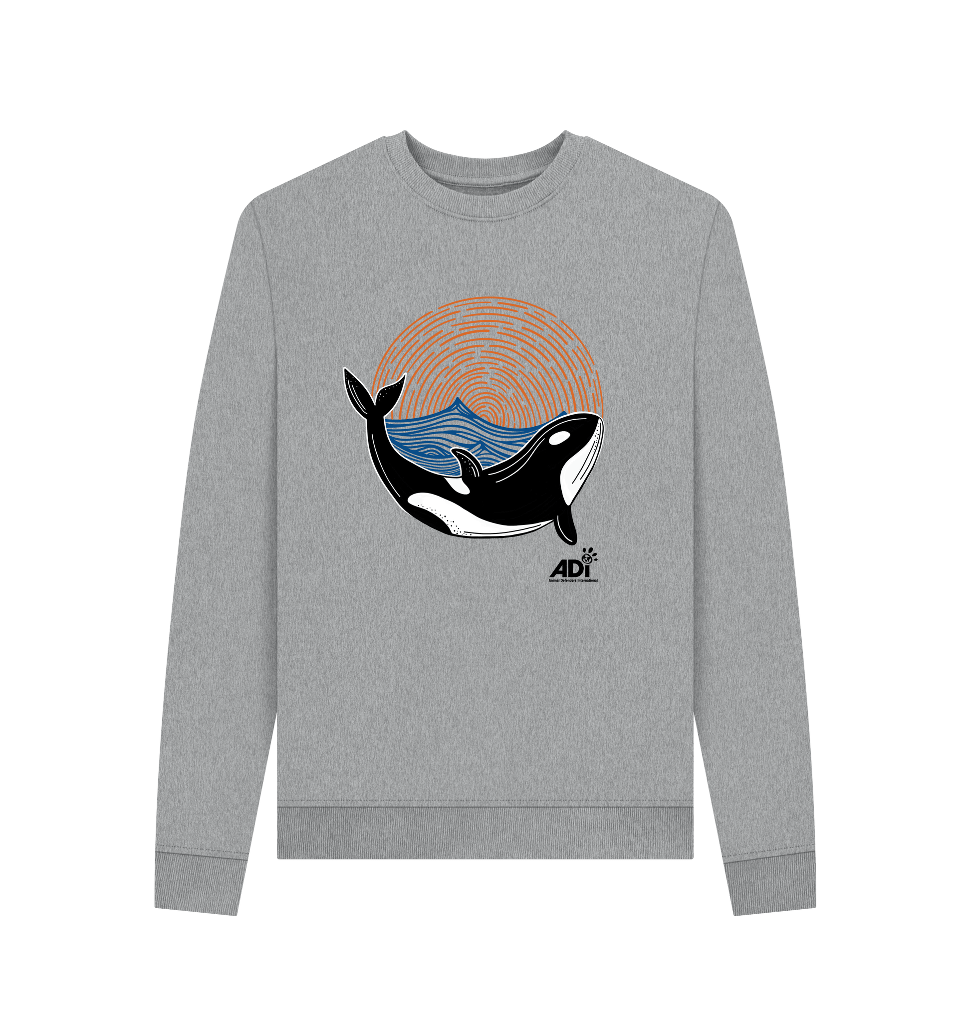 Light Heather Printed Sweater Front