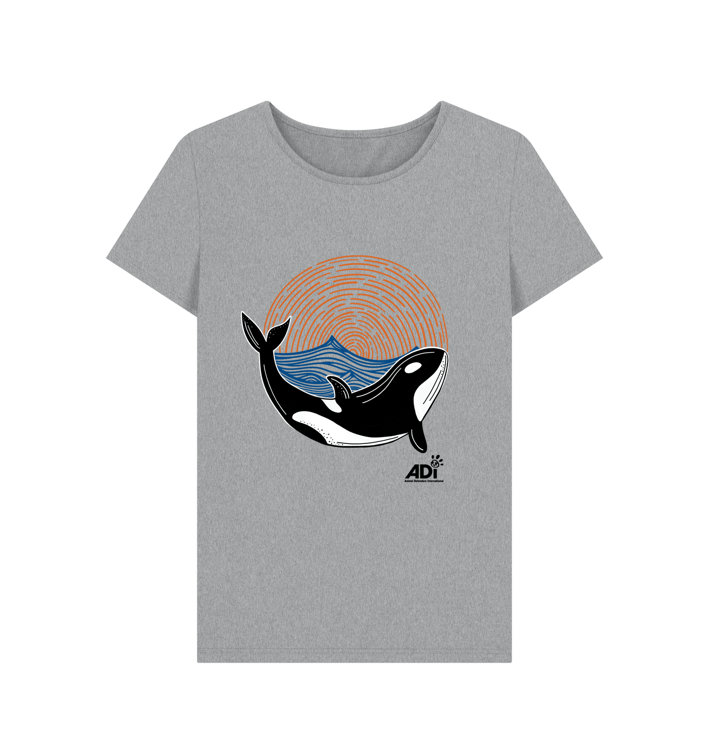 Athletic Grey Printed T-shirt Front